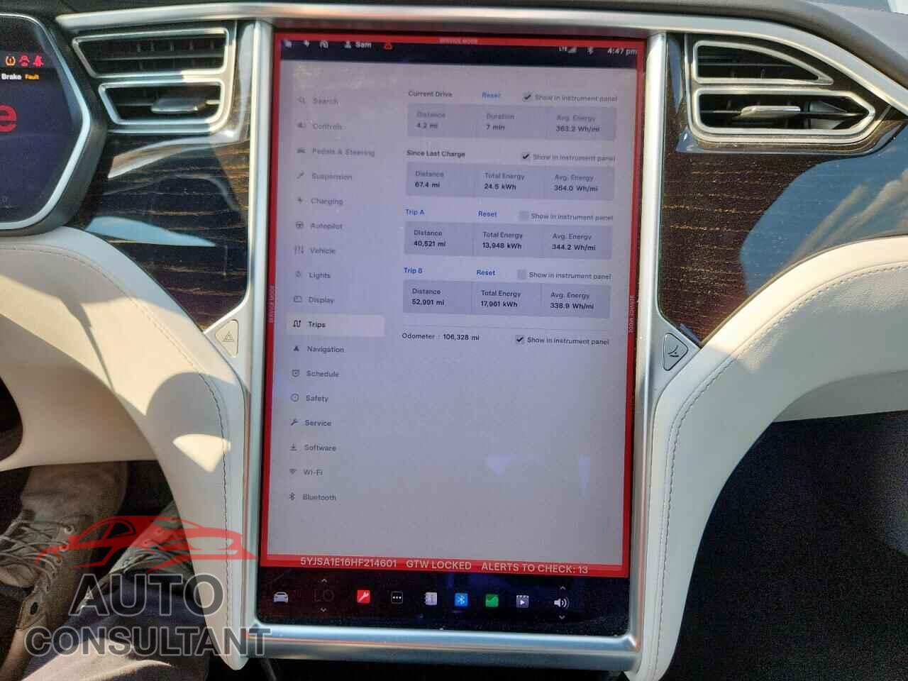 TESLA MODEL S 2017 - 5YJSA1E16HF214601