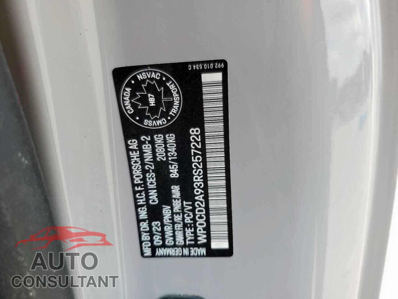 PORSCHE 911 2024 - WP0CD2A93RS257228