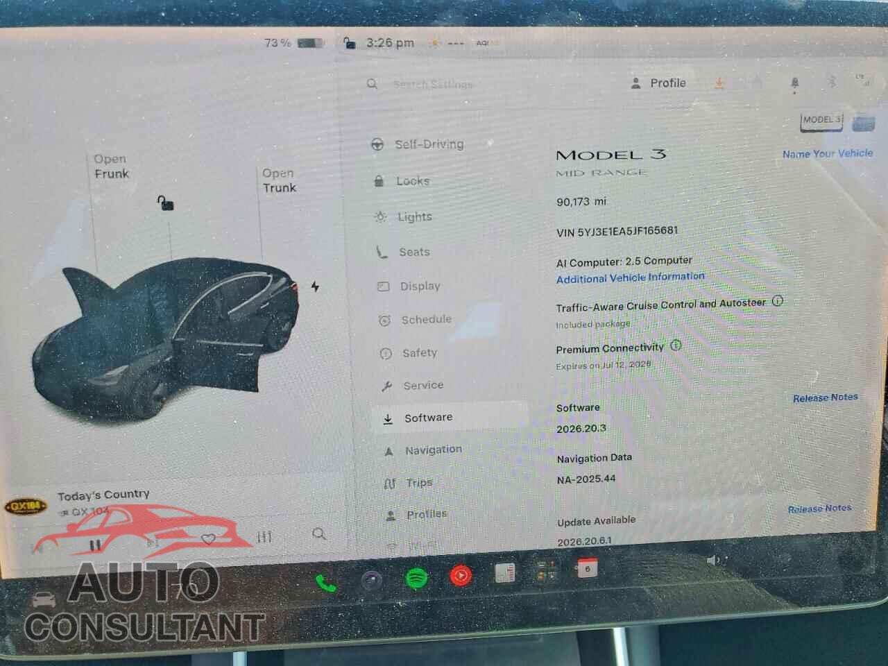 TESLA MODEL 3 2018 - 5YJ3E1EA5JF165681