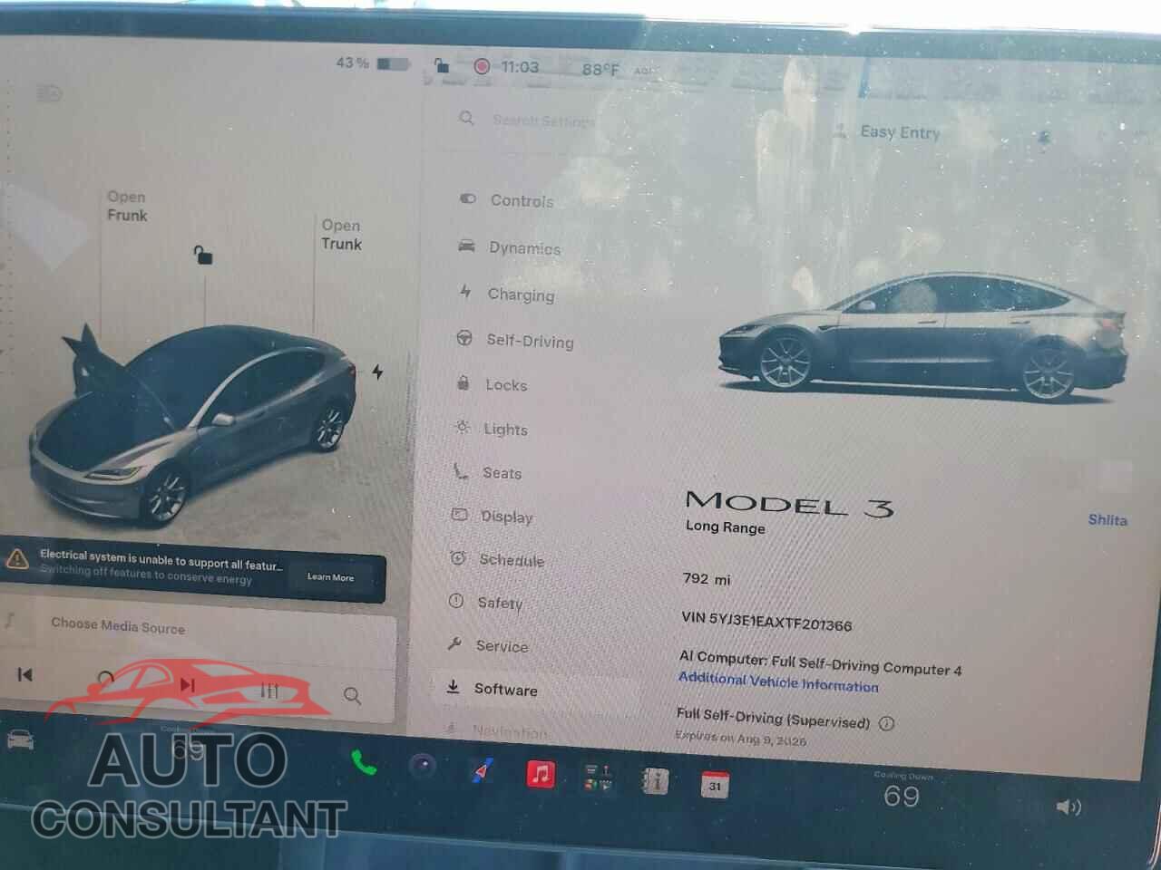 TESLA MODEL 3 2026 - 5YJ3E1EAXTF201366