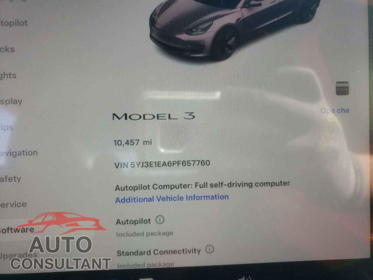 TESLA MODEL 3 2023 - 5YJ3E1EA6PF657760