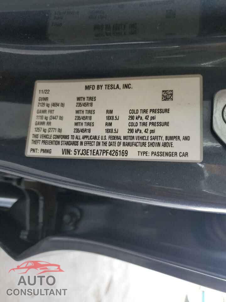TESLA MODEL 3 2023 - 5YJ3E1EA7PF426169