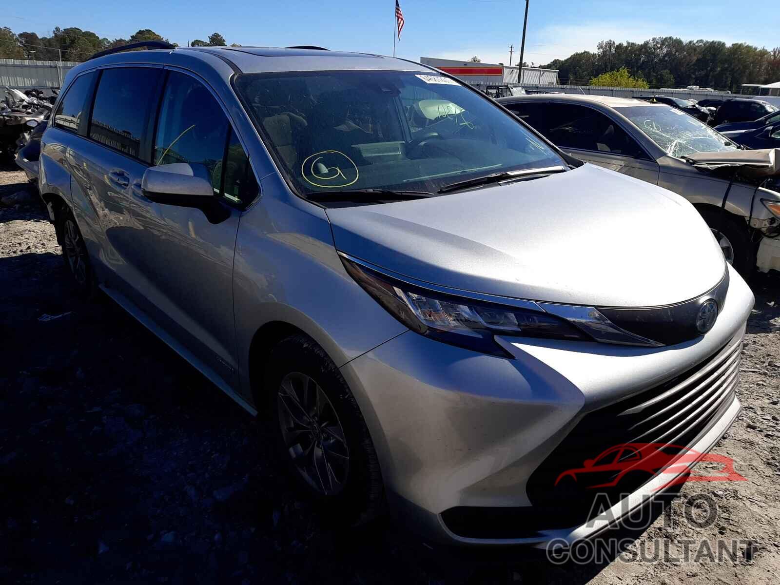 TOYOTA SIENNA 2021 - 5TDBRKEC6MS026117