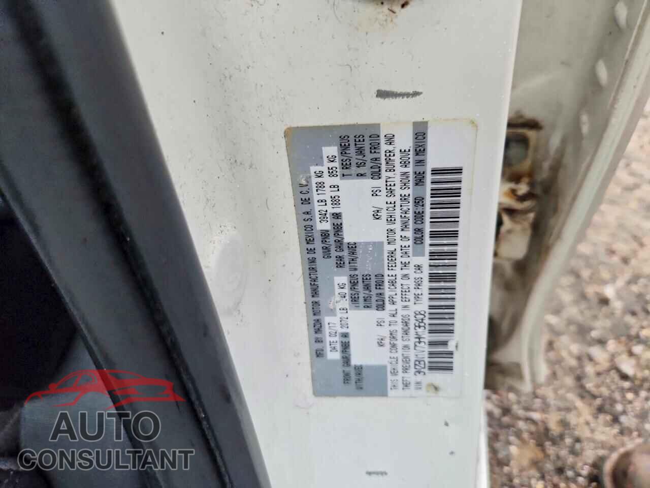 MAZDA 3 2017 - 3MZBN1V73HM136408