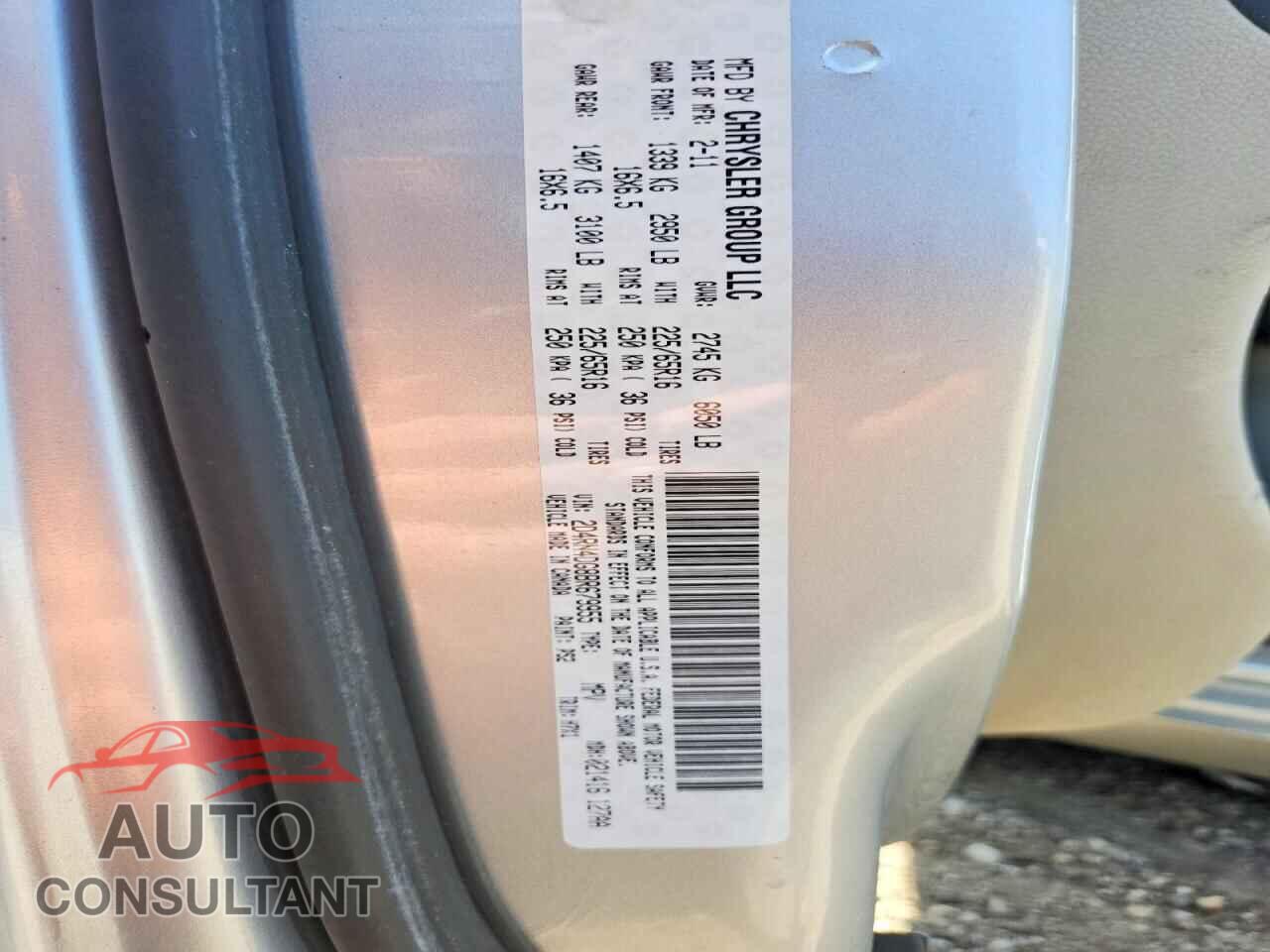 DODGE CARAVAN 2011 - 2D4RN4DG8BR679955