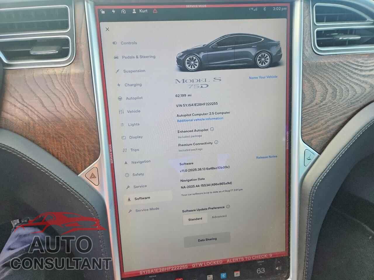 TESLA MODEL S 2017 - 5YJSA1E28HF222255
