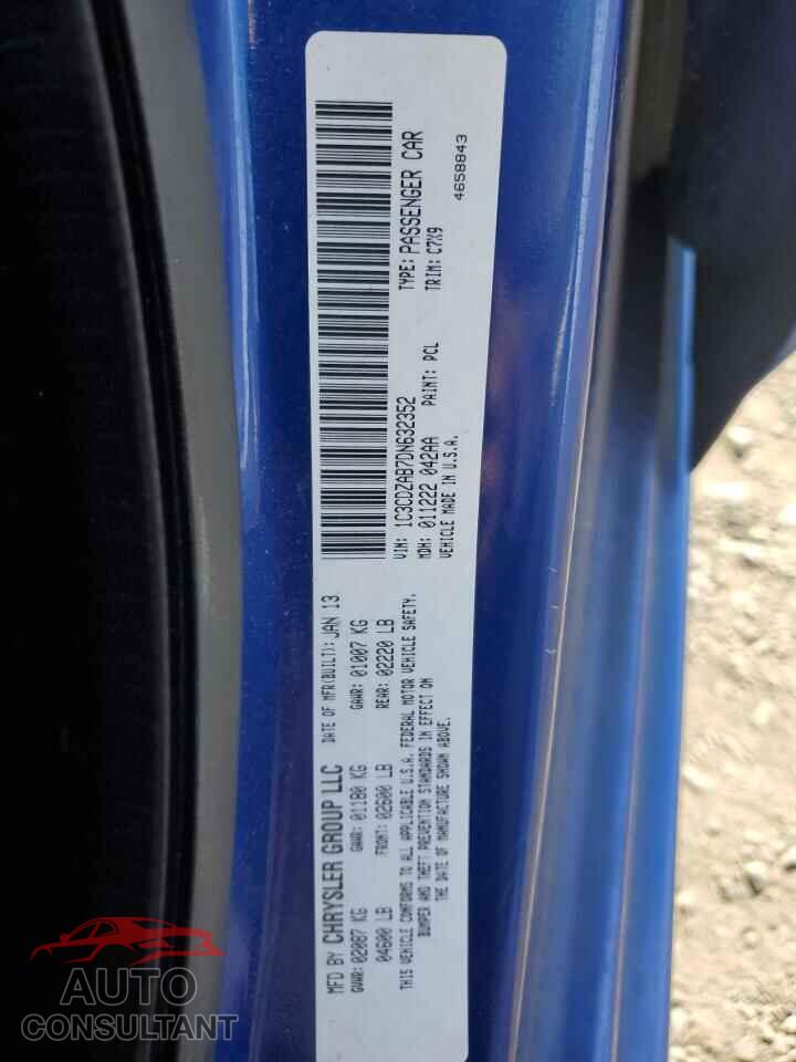 DODGE AVENGER 2013 - 1C3CDZAB7DN632352