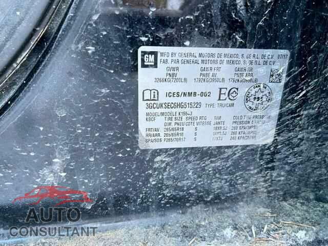 CHEVROLET SILVERADO 2017 - 3GCUKSEC6HG515229