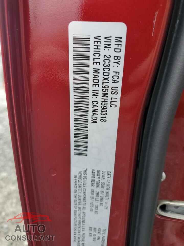 DODGE CHARGER 2021 - 2C3CDXL95MH590318