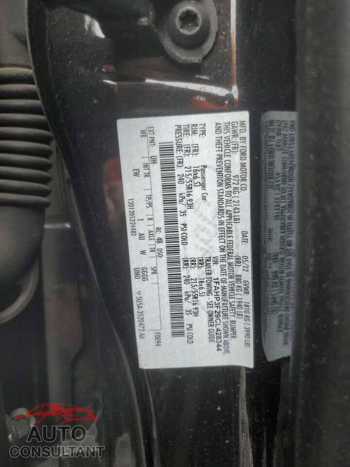 FORD FOCUS 2012 - 1FAHP3F29CL428344