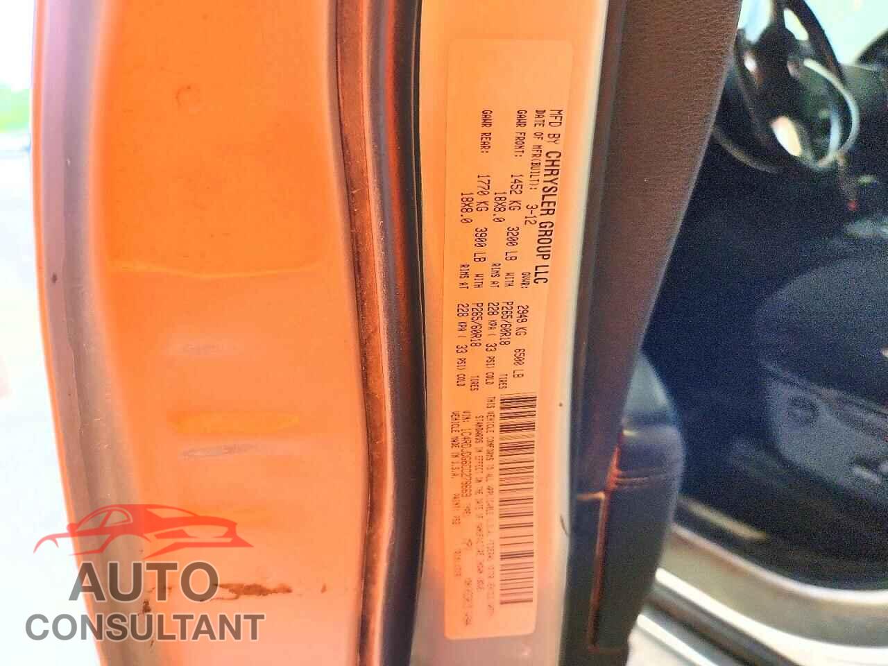 DODGE DURANGO 2012 - 1C4RDJDG6CC278669