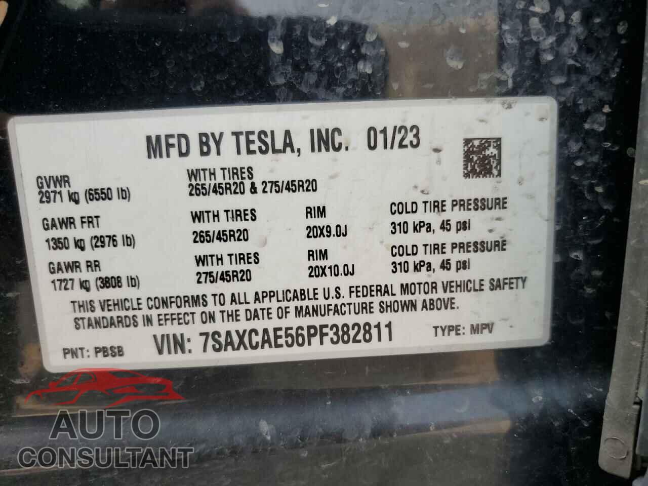 TESLA MODEL X 2023 - 7SAXCAE56PF382811