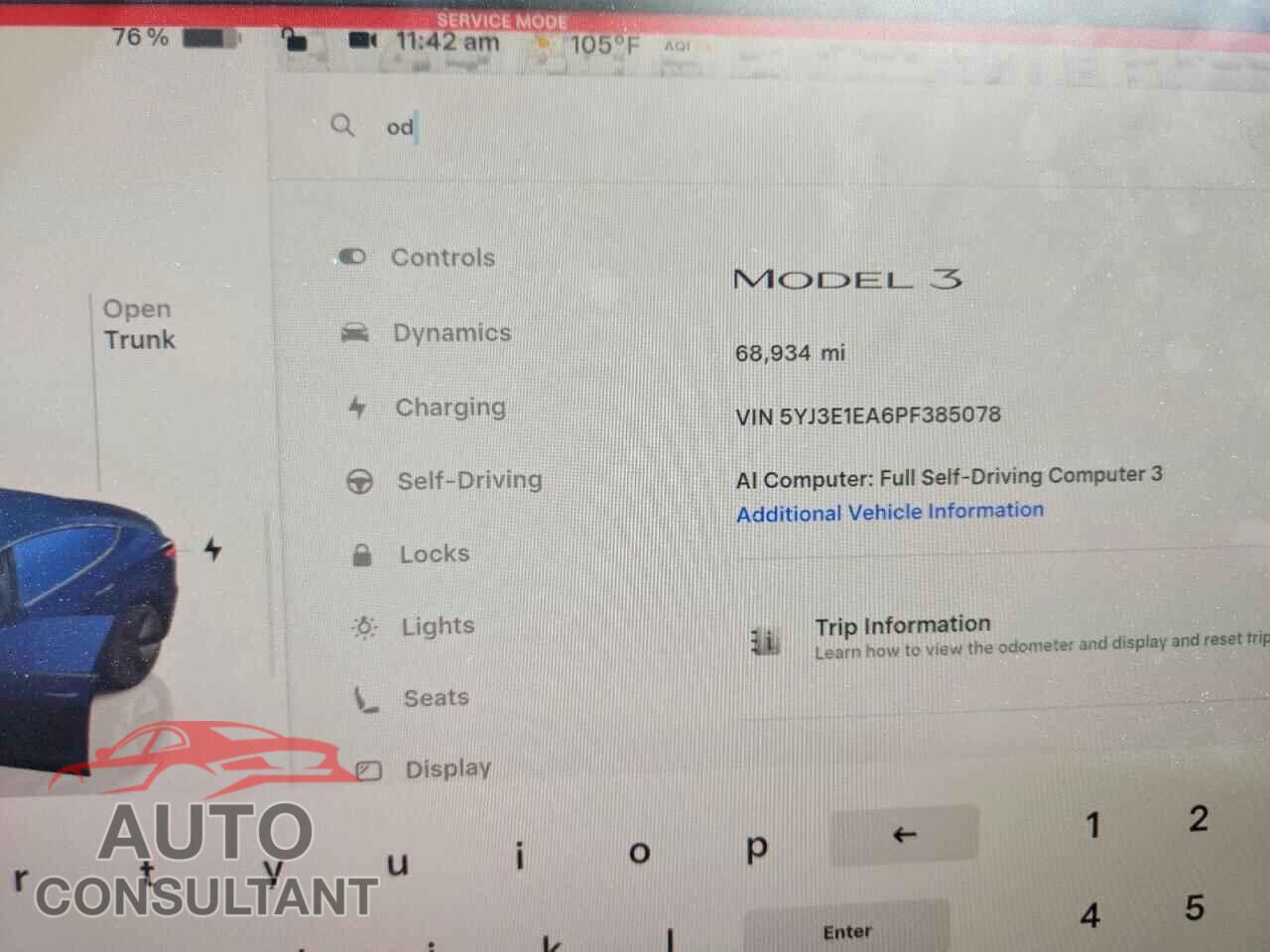 TESLA MODEL 3 2023 - 5YJ3E1EA6PF385078