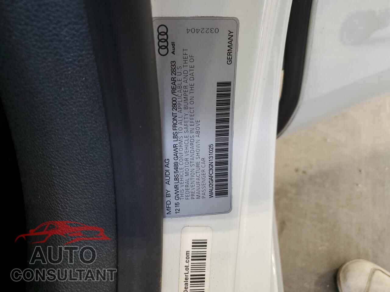 AUDI A7 2016 - WAU2GAFC3GN131025