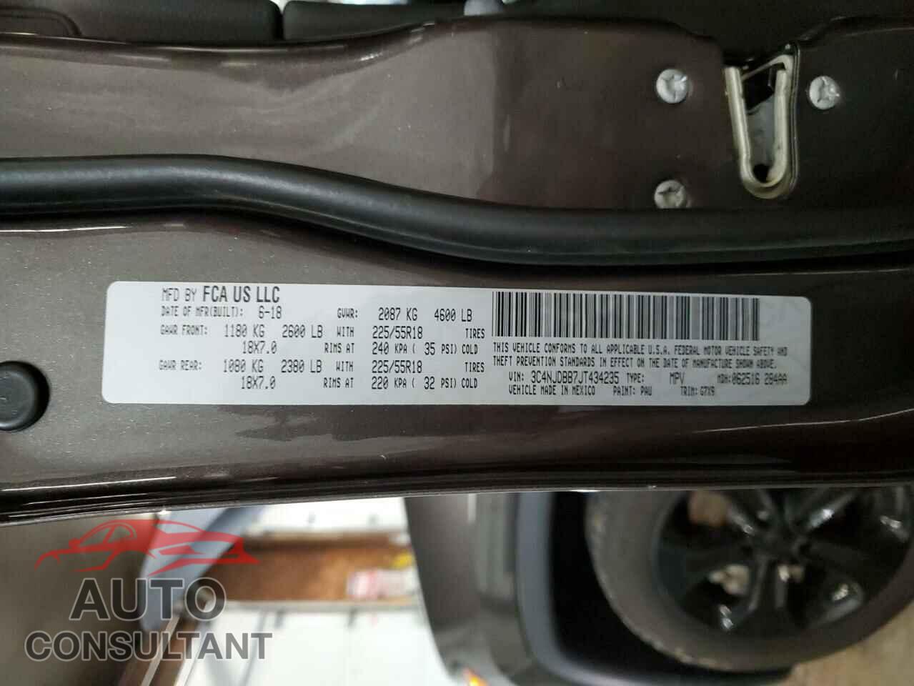 JEEP COMPASS 2018 - 3C4NJDBB7JT434235