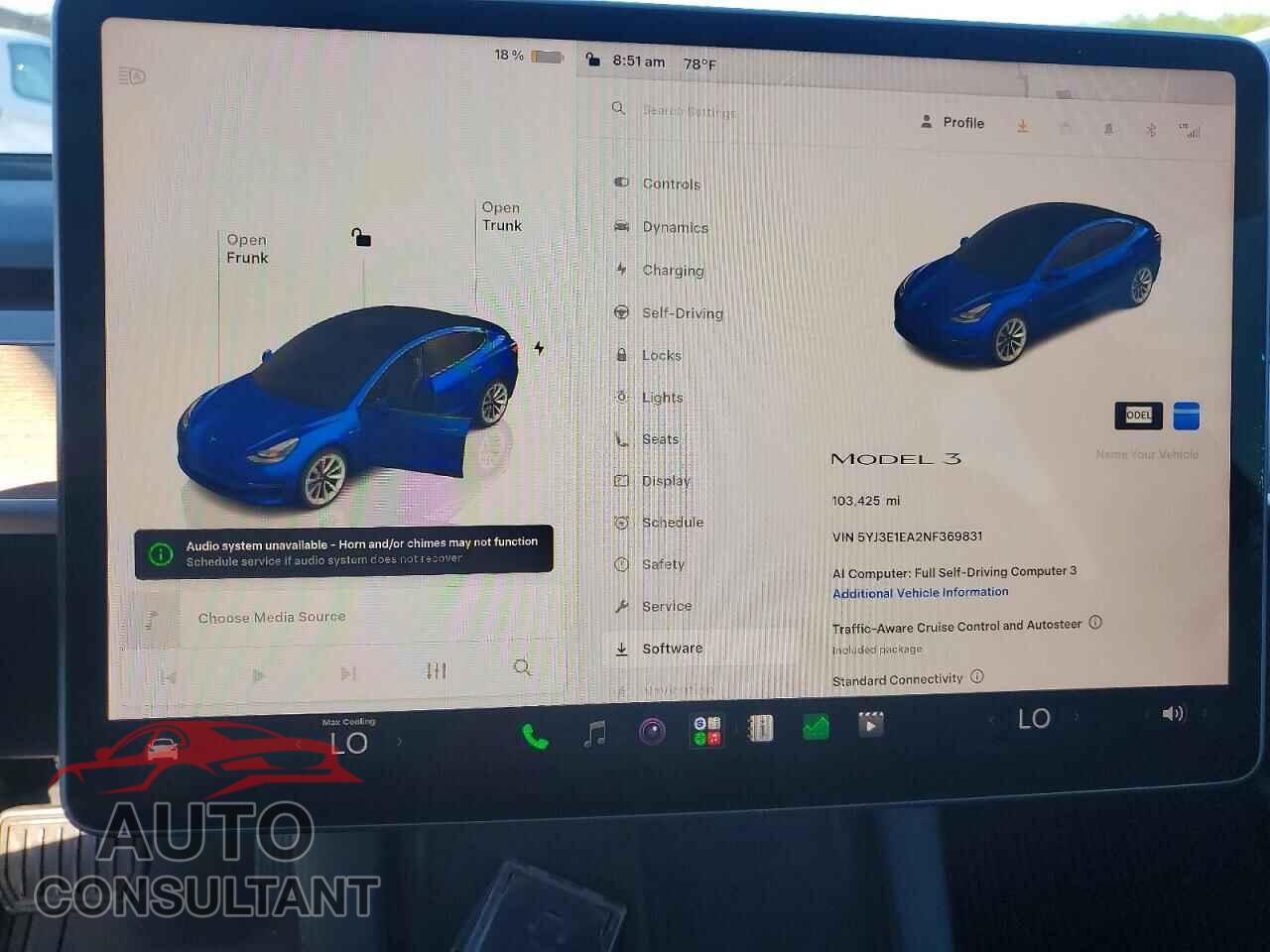 TESLA MODEL 3 2022 - 5YJ3E1EA2NF369831
