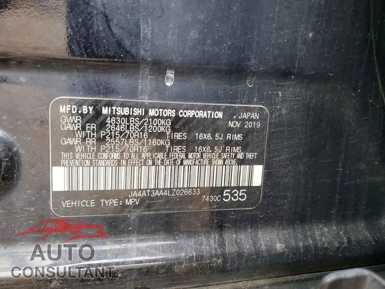MITSUBISHI ECLIPSE 2020 - JA4AT3AA4LZ026633