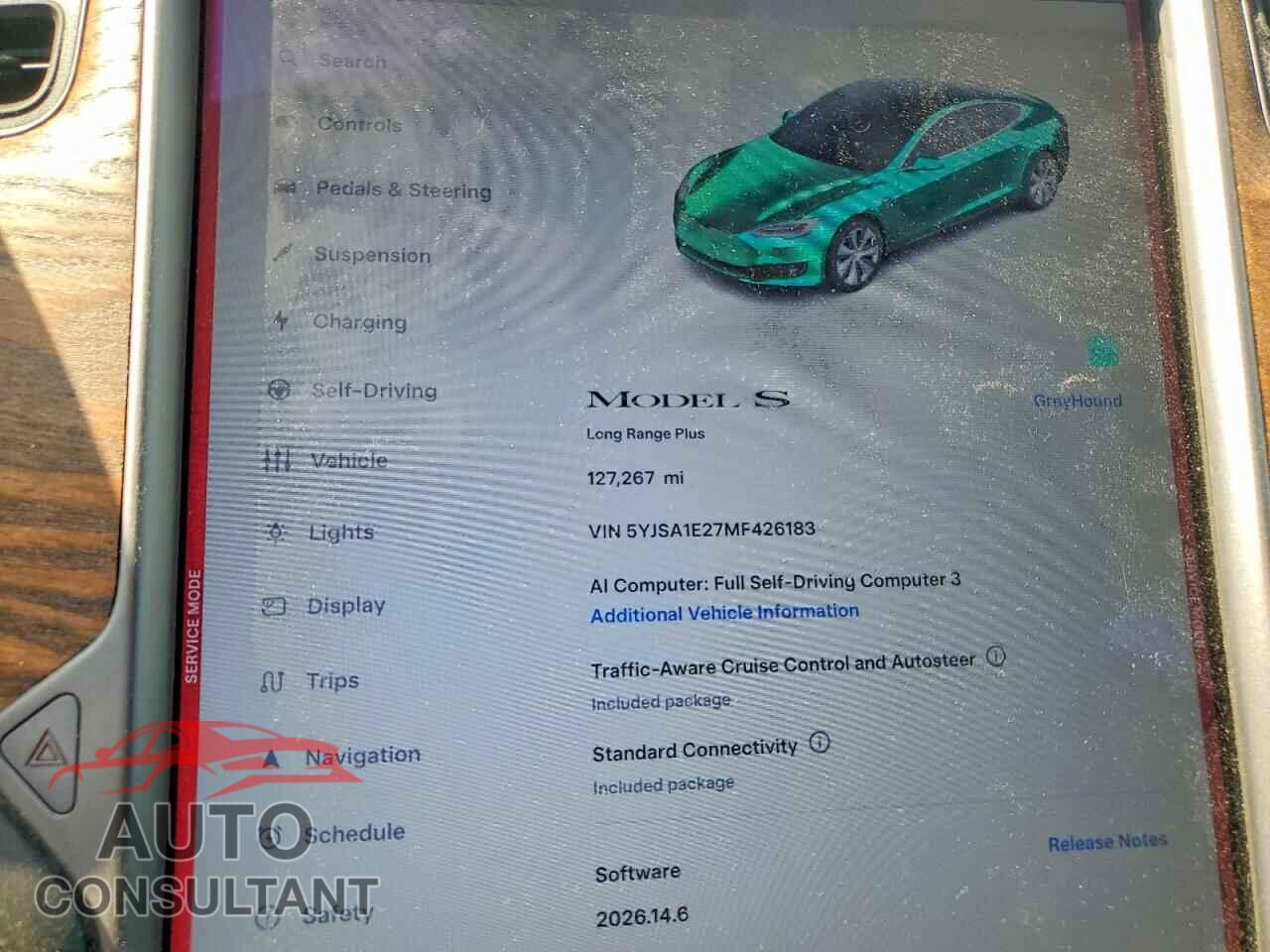 TESLA MODEL S 2021 - 5YJSA1E27MF426183