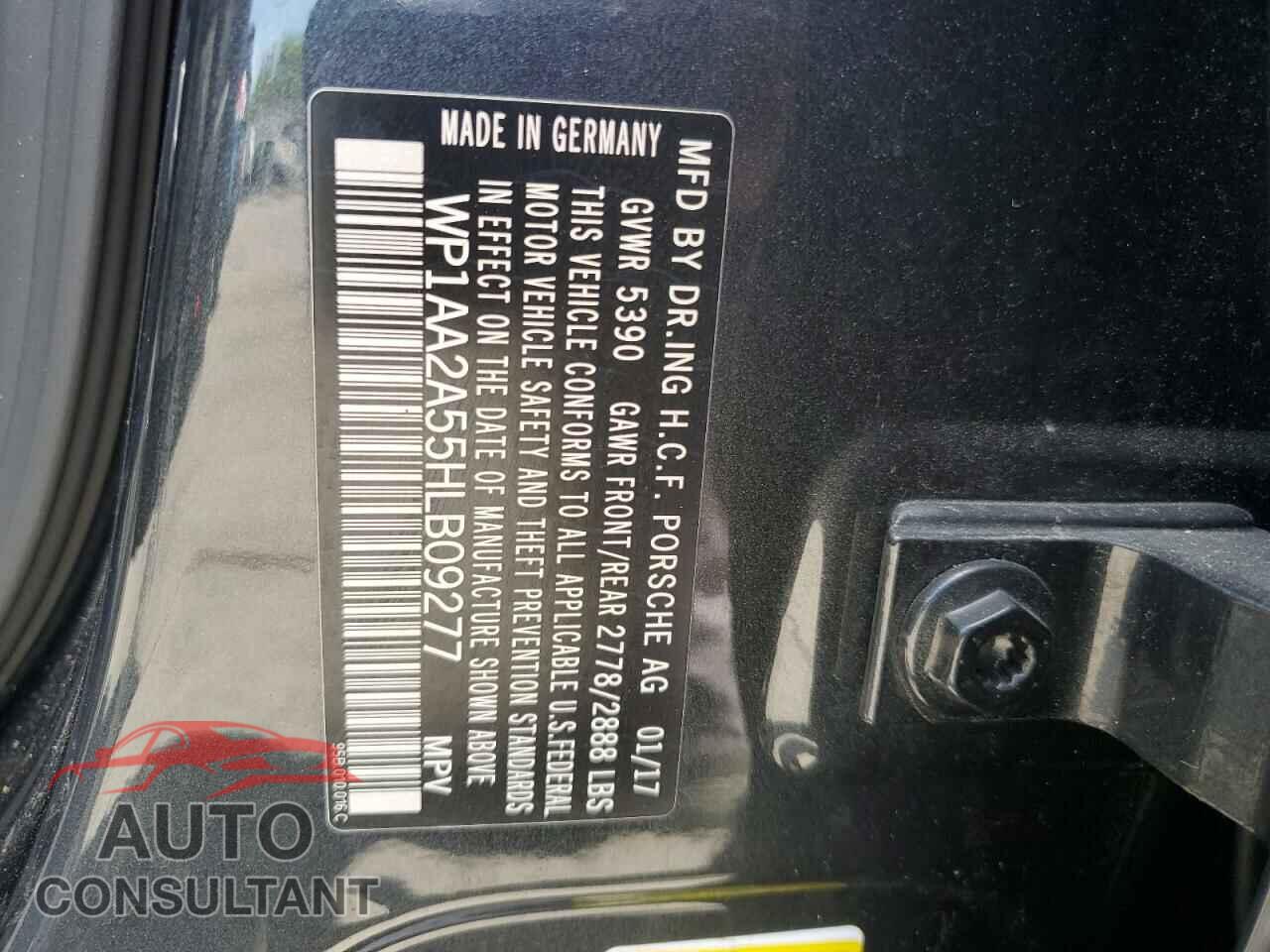 PORSCHE MACAN 2017 - WP1AA2A55HLB09277