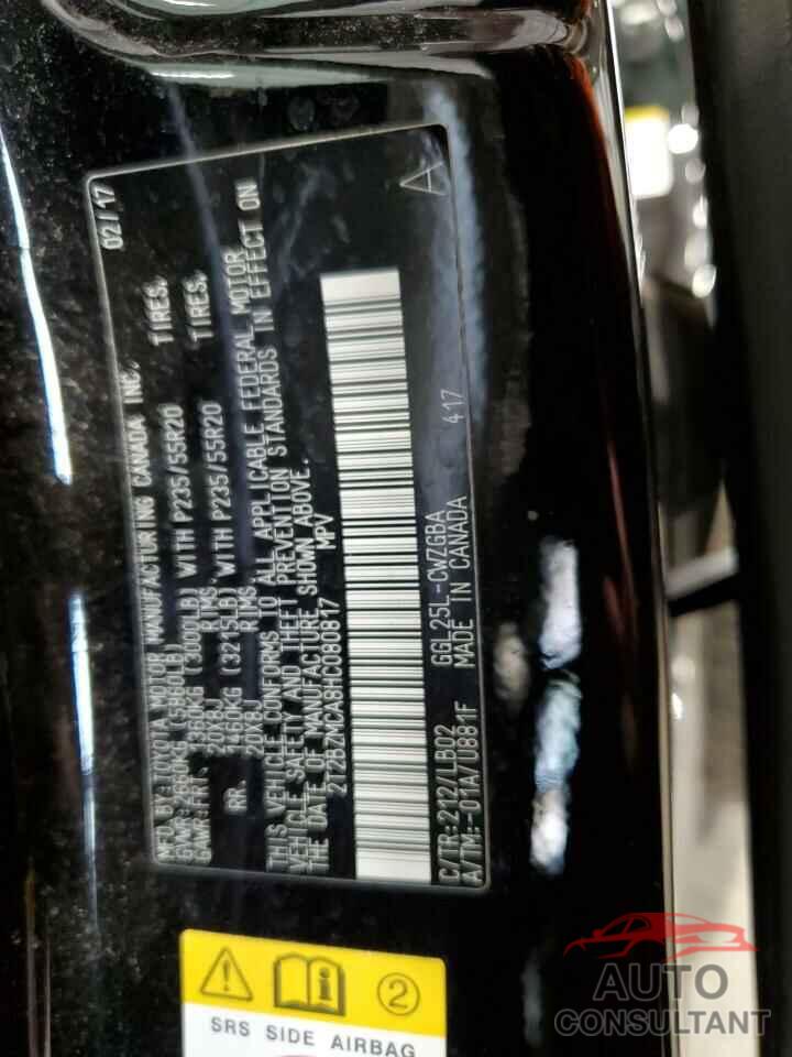 LEXUS RX350 2017 - 2T2BZMCA8HC080817