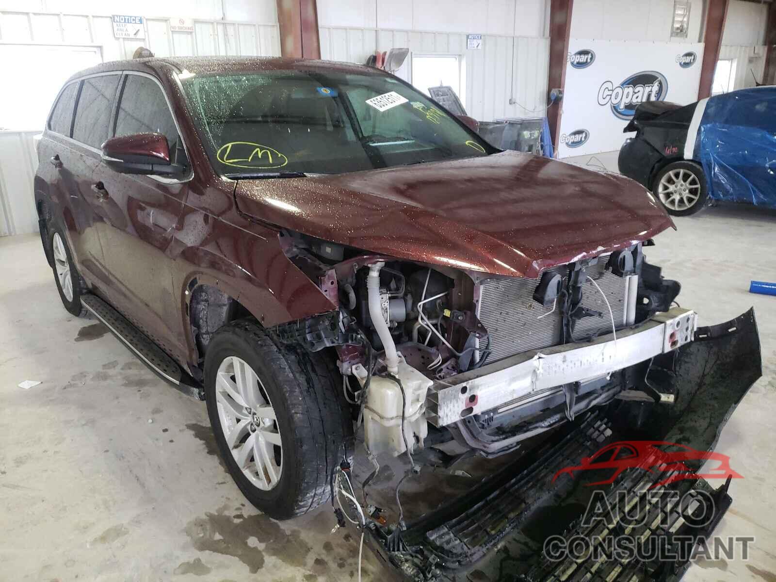 TOYOTA HIGHLANDER 2016 - 5TDZKRFH3GS123771