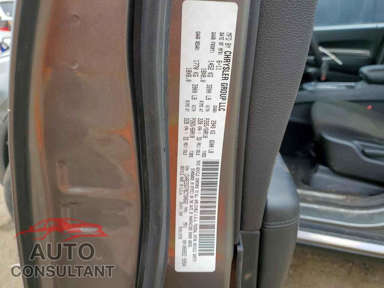 DODGE DURANGO 2011 - 1D4RE2GG7BC730662