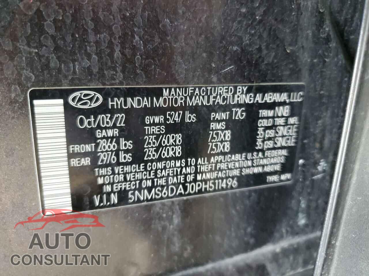 HYUNDAI SANTA FE 2023 - 5NMS6DAJ0PH511496