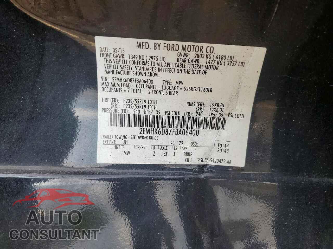 FORD FLEX 2015 - 2FMHK6D87FBA06400