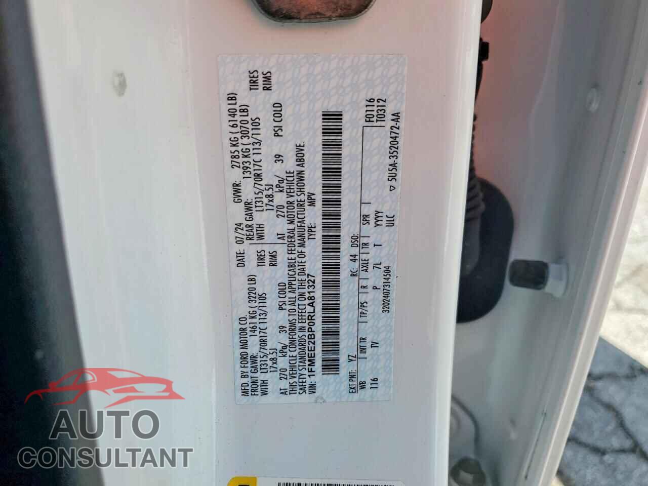 FORD BRONCO 2024 - 1FMEE2BP0RLA81327