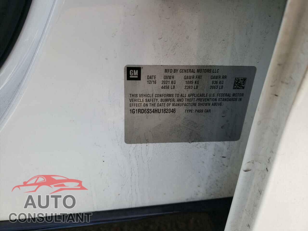 CHEVROLET VOLT 2017 - 1G1RD6S54HU182046