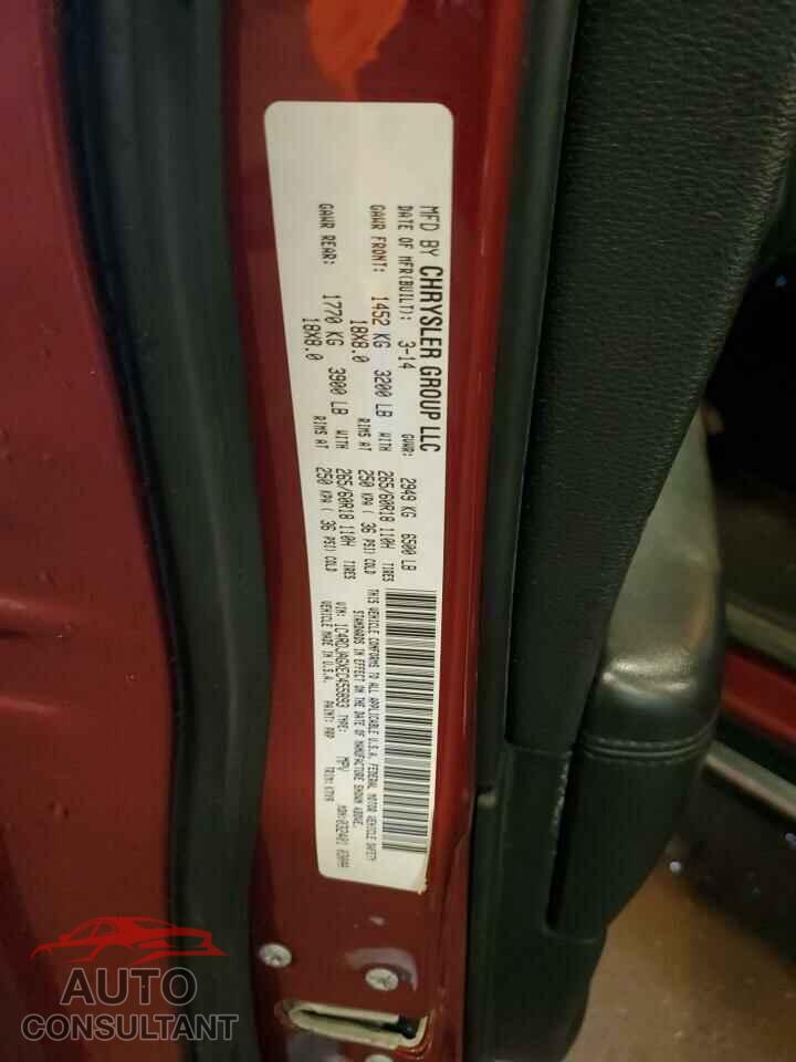 DODGE DURANGO 2014 - 1C4RDJAGXEC455893