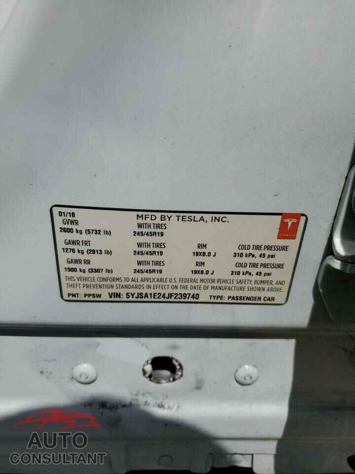 TESLA MODEL S 2018 - 5YJSA1E24JF239740