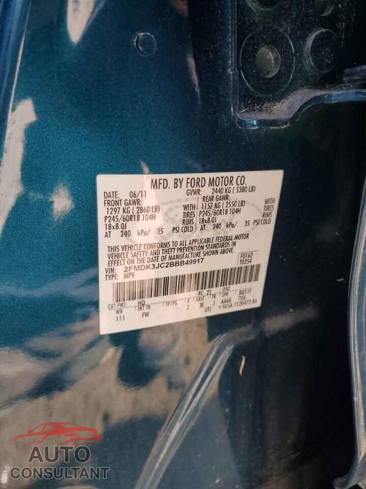 FORD EDGE 2011 - 2FMDK3JC2BBB49917