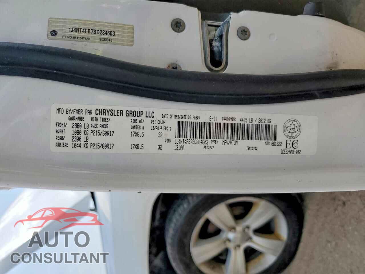 JEEP COMPASS 2011 - 1J4NT4FB7BD284603