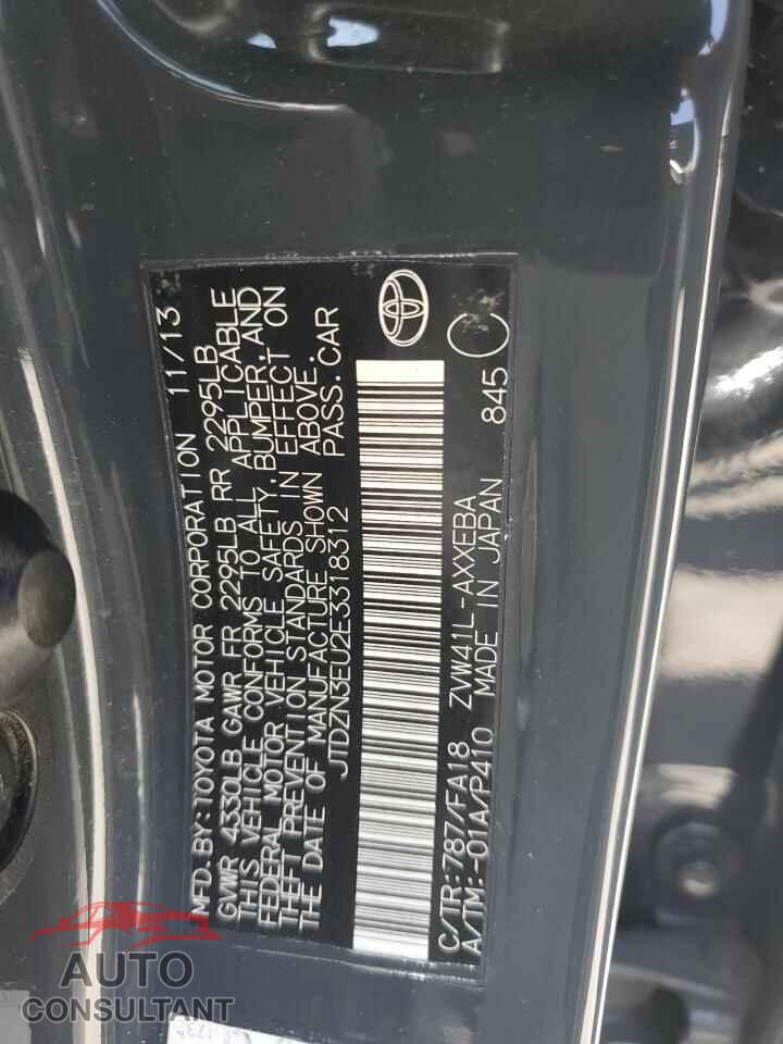 TOYOTA PRIUS 2014 - JTDZN3EU2E3318312