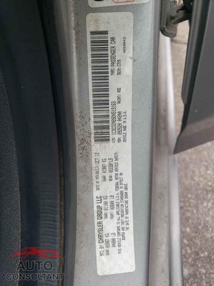 DODGE AVENGER 2013 - 1C3CDZAB9DN519163