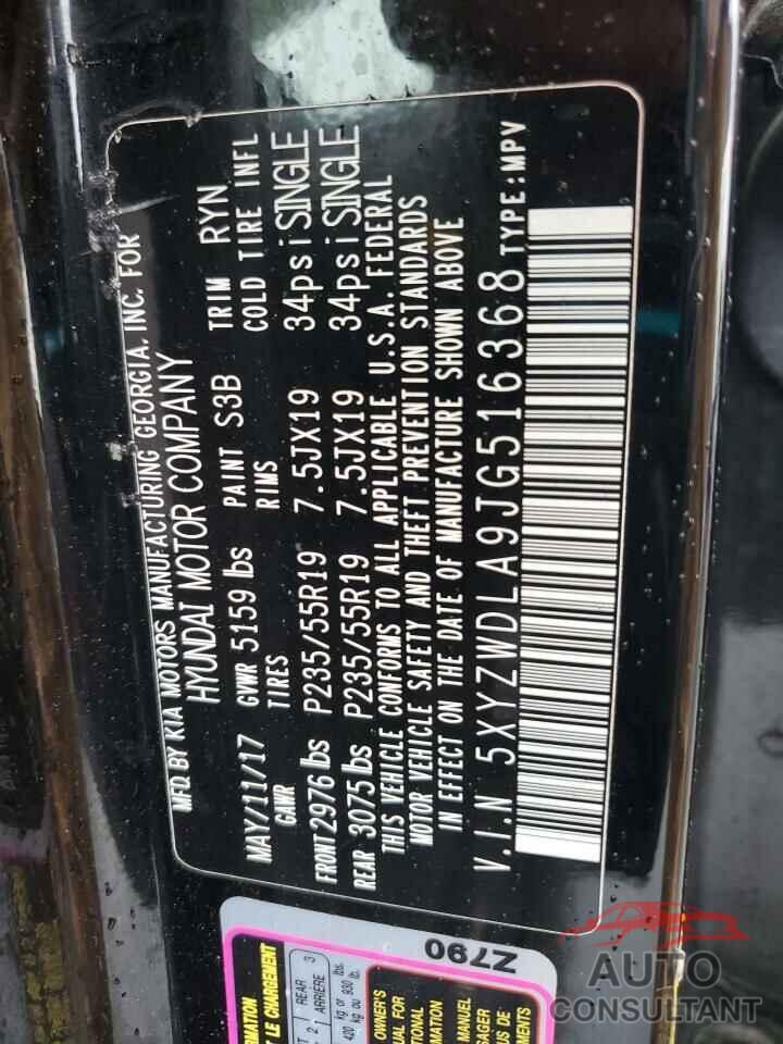 HYUNDAI SANTA FE 2018 - 5XYZWDLA9JG516368