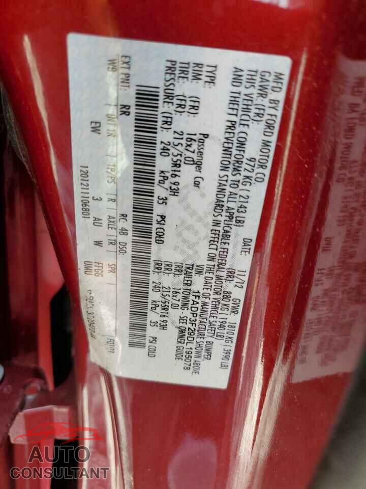 FORD FOCUS 2013 - 1FADP3F29DL195078