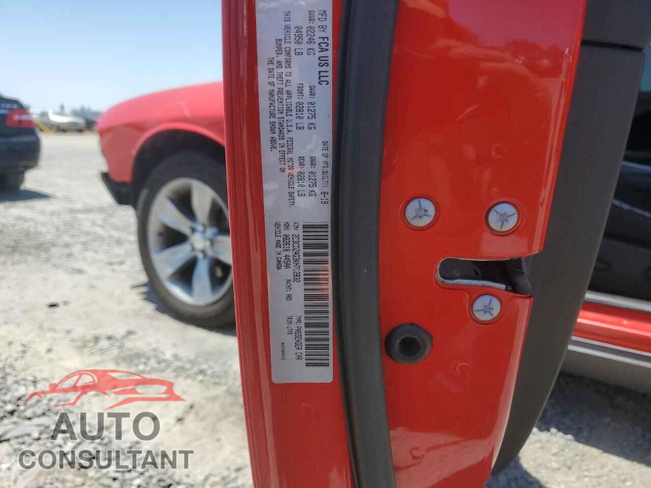 DODGE CHALLENGER 2019 - 2C3CDZAG3KH712832