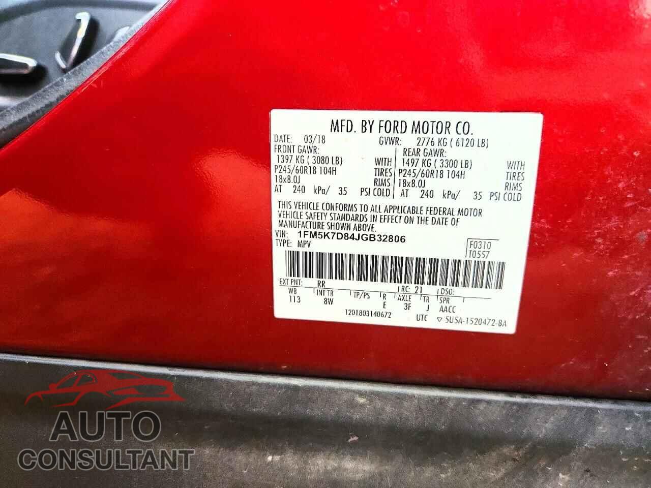 FORD EXPLORER 2018 - 1FM5K7D84JGB32806