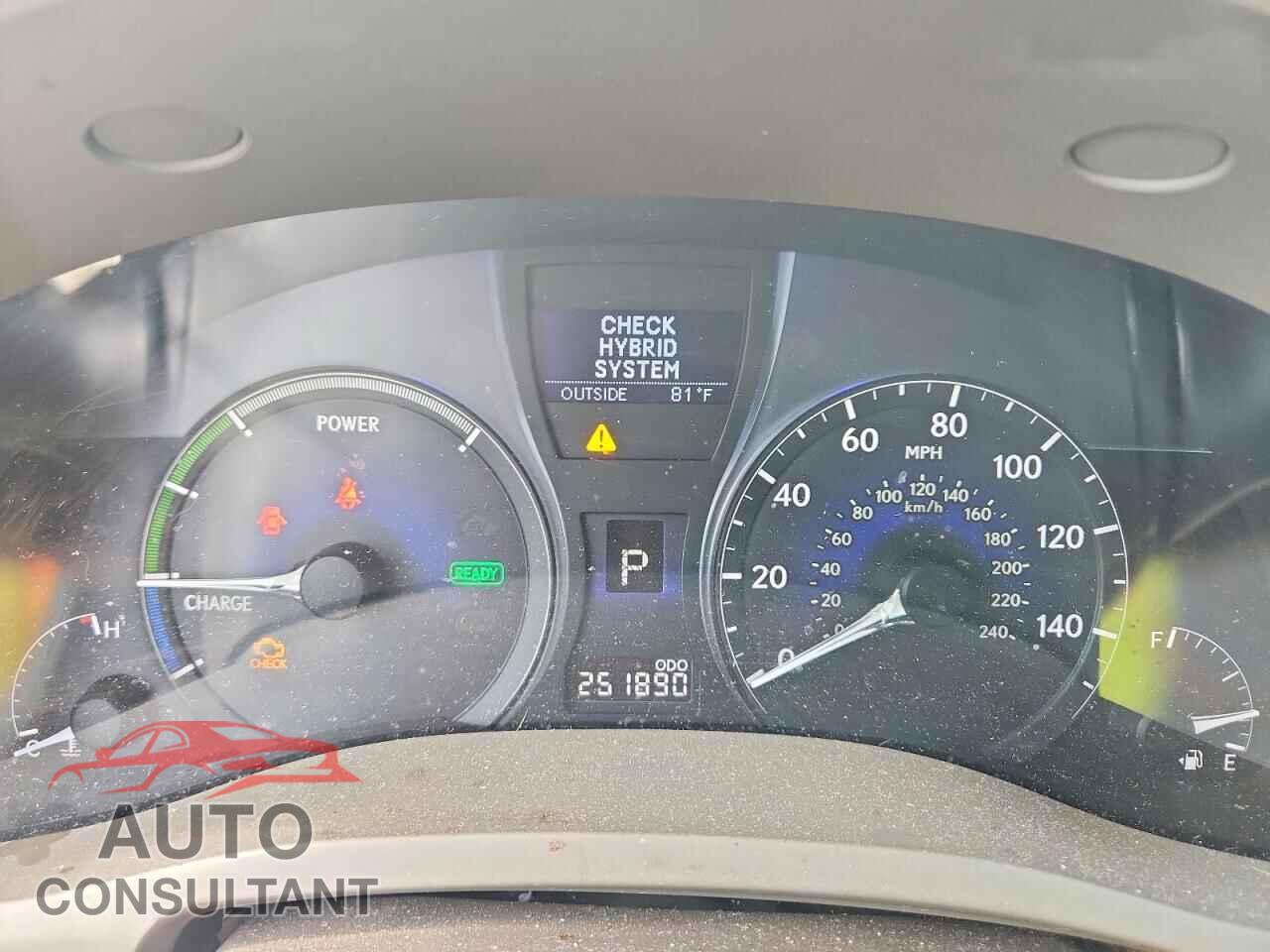 LEXUS RX450 2010 - JTJBC1BA8A2010290
