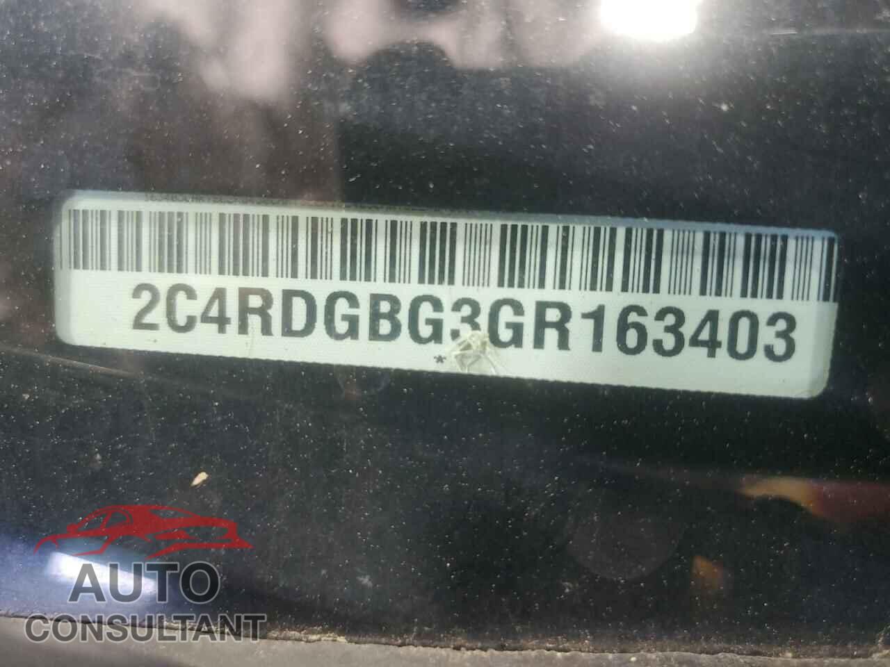 DODGE CARAVAN 2016 - 2C4RDGBG3GR163403