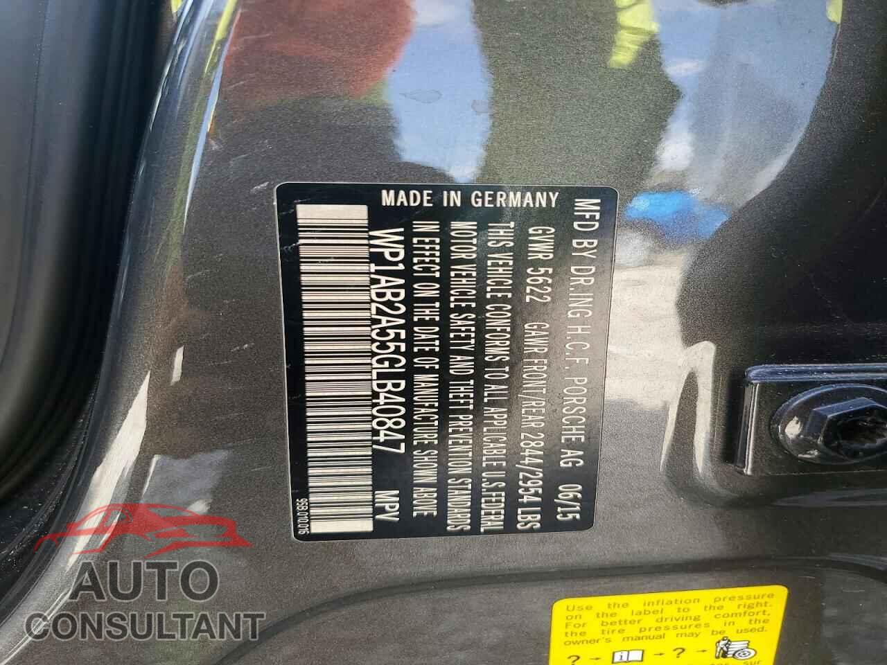 PORSCHE MACAN 2016 - WP1AB2A55GLB40847