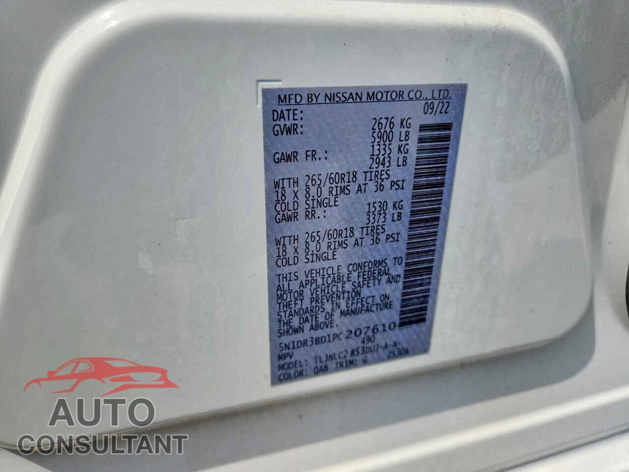 NISSAN PATHFINDER 2023 - 5N1DR3BD1PC207610