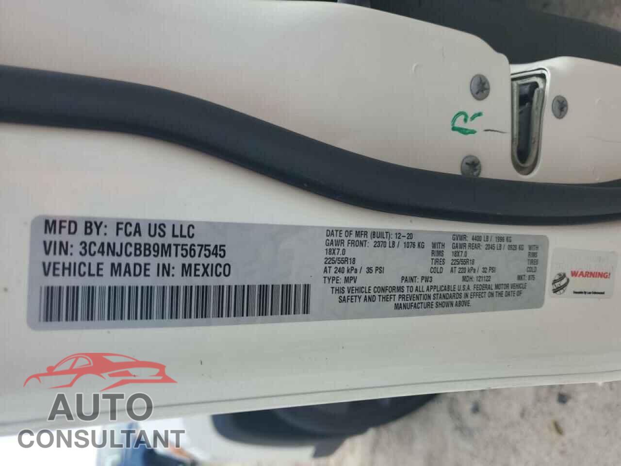 JEEP COMPASS 2021 - 3C4NJCBB9MT567545