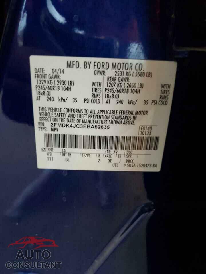 FORD EDGE 2014 - 2FMDK4JC3EBA62635