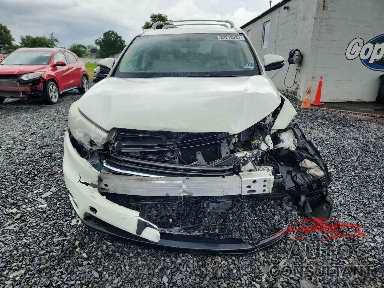 TOYOTA HIGHLANDER 2015 - 5TDDKRFH9FS193378