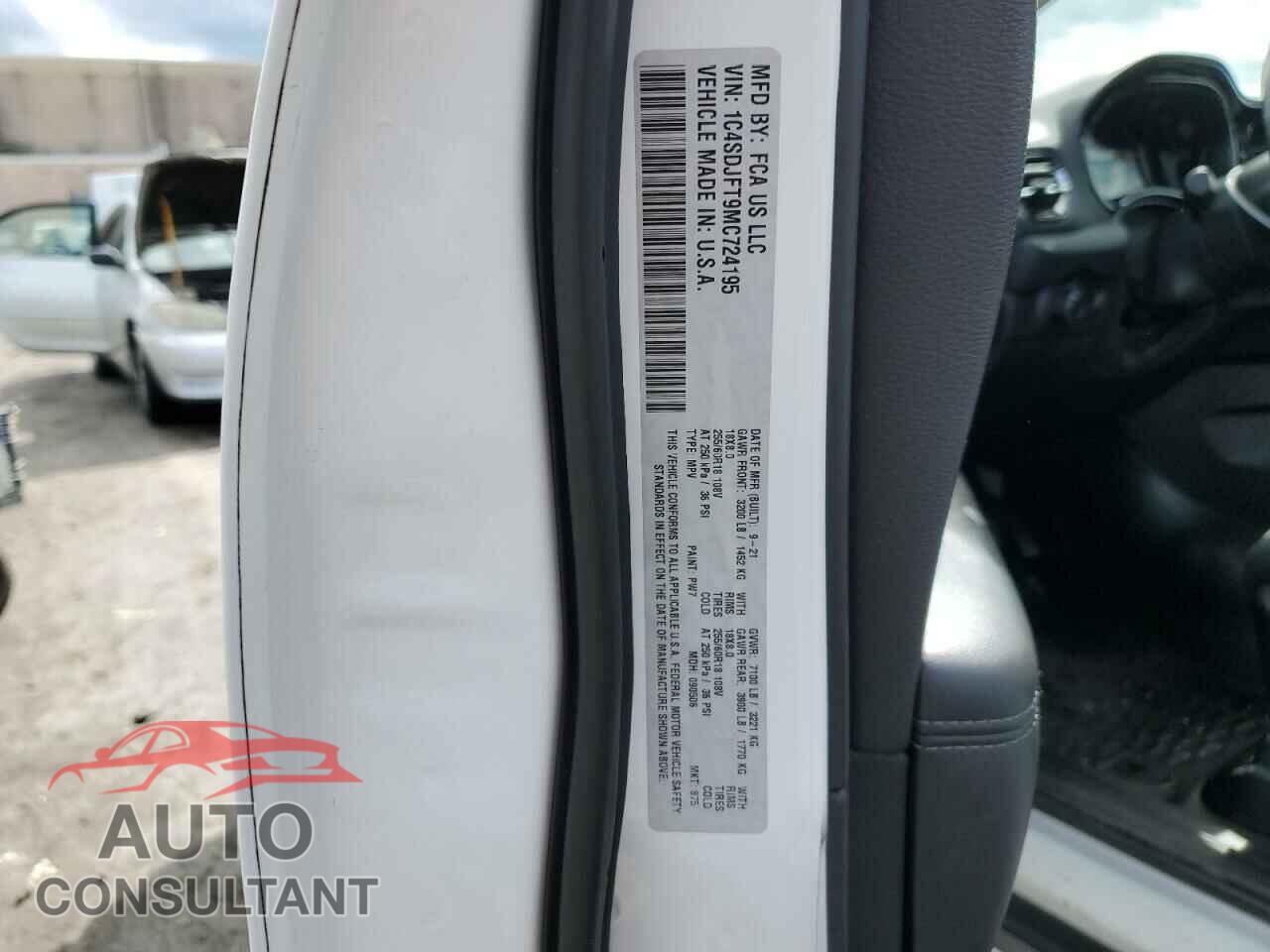DODGE DURANGO 2021 - 1C4SDJFT9MC724195