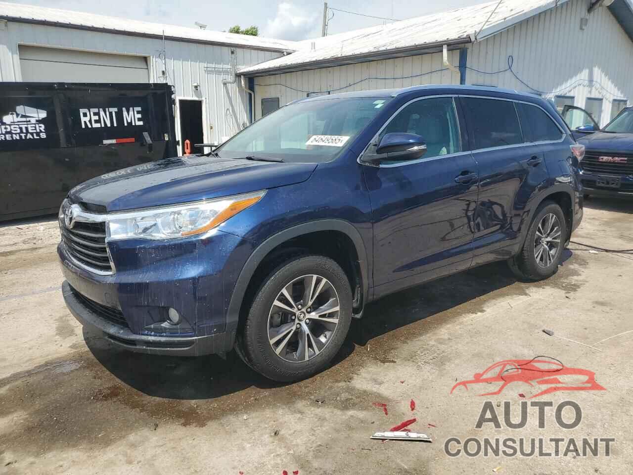 TOYOTA HIGHLANDER 2016 - 5TDJKRFH8GS345669