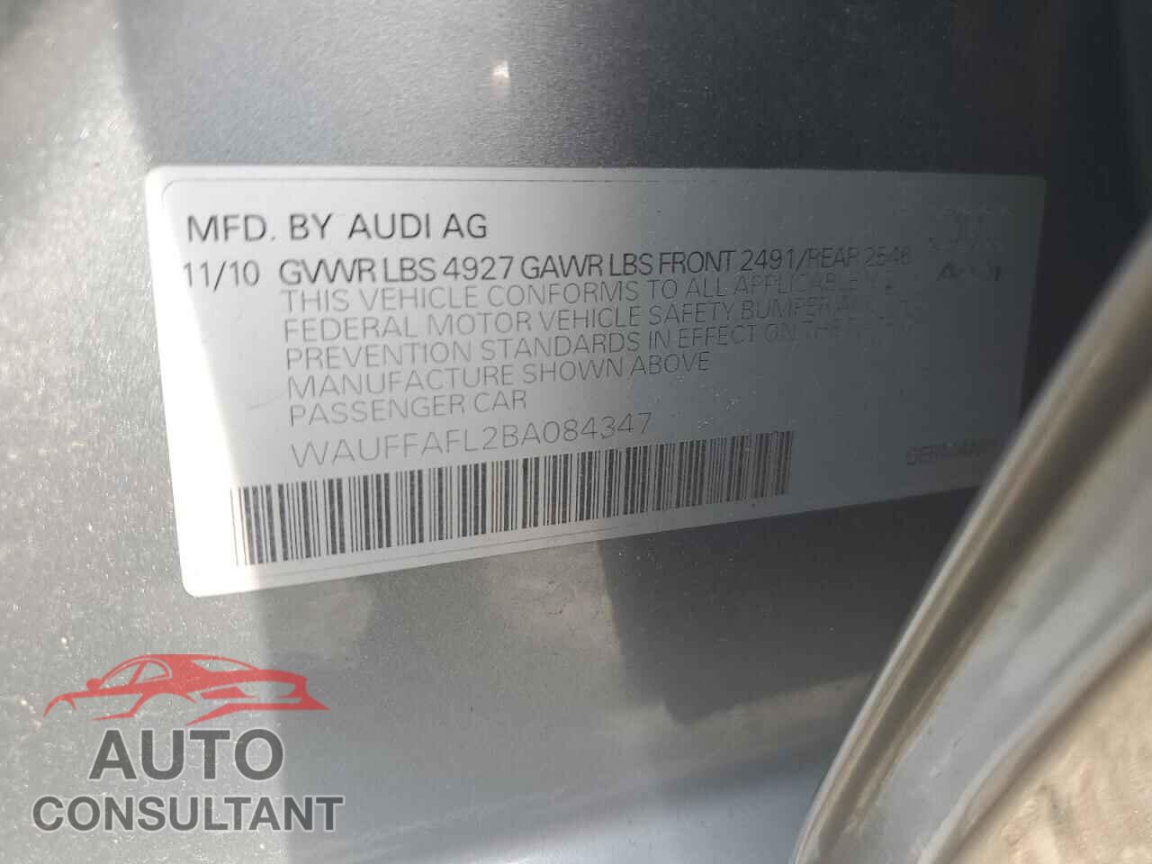 AUDI A4 2011 - WAUFFAFL2BA084347
